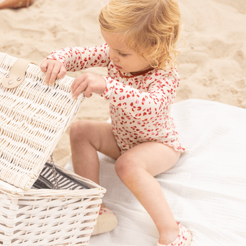 Swim Essentials Pastel Pink Leopard Girls Long Sleeve Swimsuit - My Little Thieves