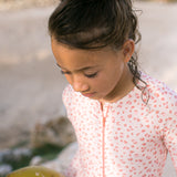 Swim Essentials Pastel Pink Leopard Girls Long Sleeve Swimsuit - My Little Thieves