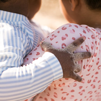 Swim Essentials Pastel Pink Leopard Girls Long Sleeve Swimsuit - My Little Thieves