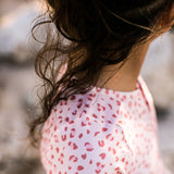 Swim Essentials Pastel Pink Leopard Girls Long Sleeve Swimsuit - My Little Thieves