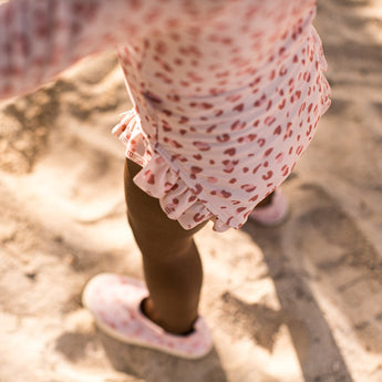 Swim Essentials Pastel Pink Leopard Girls Long Sleeve Swimsuit - My Little Thieves
