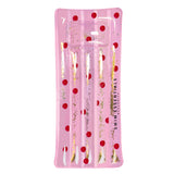 Swim Essentials Pink Red Dots Transparent Luxe Lie On Float - My Little Thieves