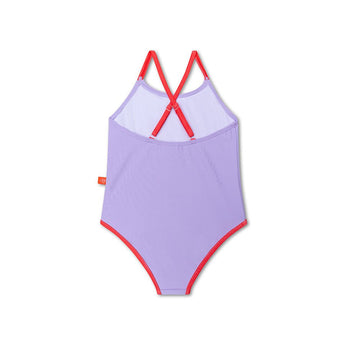 Swim Essentials Purple Print Swimsuit For Girls | Kids Swimwear - My Little Thieves