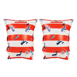 Red-White Whale Swimming Armbands