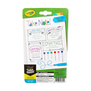 Take Note Washable Felt Tip Pens, 6 Count - My Little Thieves
