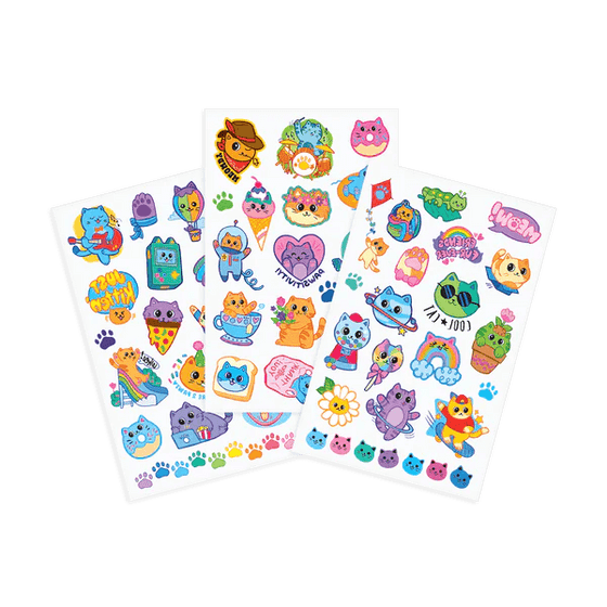 Tattoo Palooza Temporary Tattoos - Colorful Cats - My Little Thieves