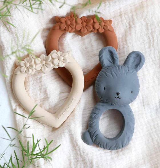Teething Ring - Bunny Charcoal Blue - My Little Thieves