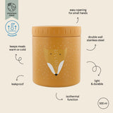Trixie Insulated Food Jar 500ml | Large Stainless Steel Kids Food Container - My Little Thieves