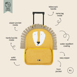 Trixie Kids Animal Themed Travel Trolley | Water Repellent Cotton Luggage - My Little Thieves