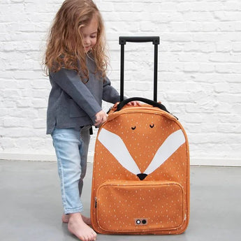 Trixie Kids Animal Themed Travel Trolley | Water Repellent Cotton Luggage - My Little Thieves