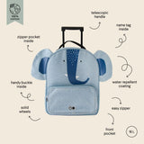 Trixie Kids Animal Themed Travel Trolley | Water Repellent Cotton Luggage - My Little Thieves