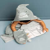 Trixie Kids Bathtime Hooded Towel 75x75cm | Organic Cotton Animal Design - My Little Thieves