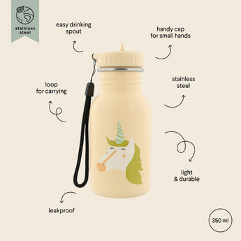 Trixie Kids Water Bottle 350ml | Stainless Steel Animal Design Eco Friendly - My Little Thieves