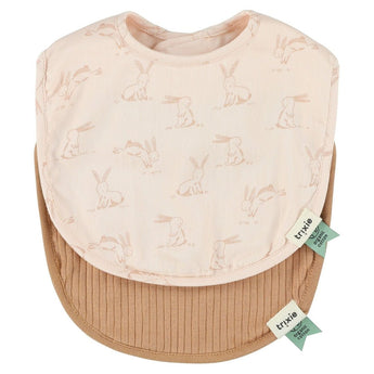 Trixie Newborn Bib 2 Pack Mix Rosy Rabbit & Friends | Bibs, Apron & Burp Clothes - My Little Thieves