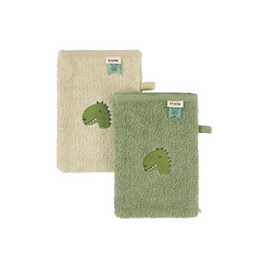 Trixie Organic Cotton Baby Washcloths 2 Pack Adorable Animal Designs | Washcloths - My Little Thieves