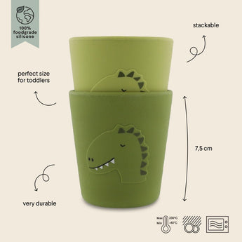 Trixie Silicone Cup 2 Pack | Animal Friends Kids Cups - My Little Thieves
