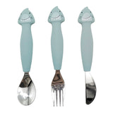 Trixie Stainless Steel Cutlery Set With Silicone Handle | Kids Fork, Spoon & Knife - My Little Thieves