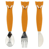 Trixie Stainless Steel Cutlery Set With Silicone Handle | Kids Fork, Spoon & Knife - My Little Thieves