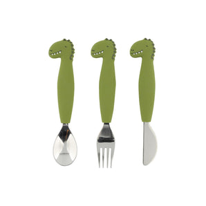 Trixie Stainless Steel Cutlery Set With Silicone Handle | Kids Fork, Spoon & Knife - My Little Thieves