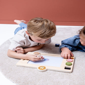 Trixie Wooden Drawing Board | Magnetic Stamps & 4 Colour Doodle Toy - My Little Thieves