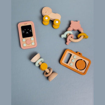 Trixie Wooden Silicone Activity Ring Toy | Teething Keys For Babies - My Little Thieves