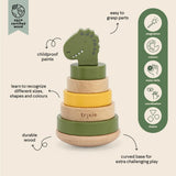 Trixie Wooden Stacking Toy For Kids | Educational Toddler Gift 12 M+ - My Little Thieves