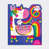 Rachel Ellen unicorn die-cut colouring book front