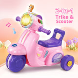 Pink VTech 2-in-1 Ride & Balance Scooter product view