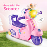Pink VTech 2-in-1 Ride & Balance Scooter features