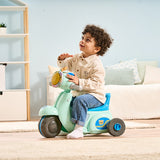 Child riding the VTech 2-in-1 Ride & Balance Scooter