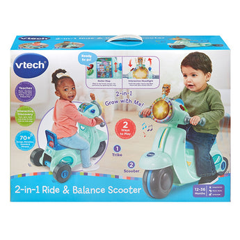 VTech 2-in-1 Ride & Balance Scooter features
