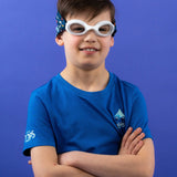 Waterplops Blue Junior Swimming Goggles Ultra Soft Band With Sports Fan | Swim Accessories - My Little Thieves