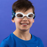 Waterplops Blue Junior Swimming Goggles Ultra Soft Band With Sports Fan | Swim Accessories - My Little Thieves