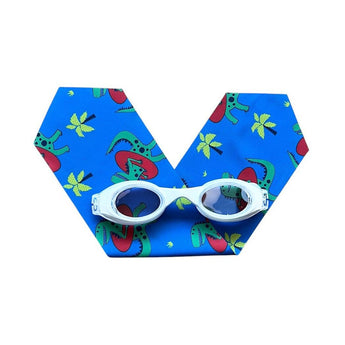Waterplops Boy Swimming Goggles Blue Dinosaur Design | Swim - My Little Thieves