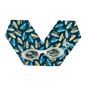 Waterplops White Junior Swimming Goggles Ultra Soft Band With Surf | Swim Accessories - My Little Thieves