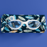 Waterplops White Junior Swimming Goggles Ultra Soft Band With Surf | Swim Accessories - My Little Thieves