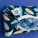 Waterplops White Junior Swimming Goggles Ultra Soft Band With Surf | Swim Accessories - My Little Thieves