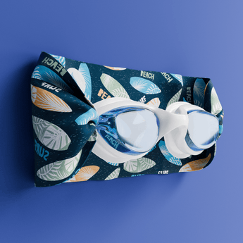 Waterplops White Junior Swimming Goggles Ultra Soft Band With Surf | Swim Accessories - My Little Thieves