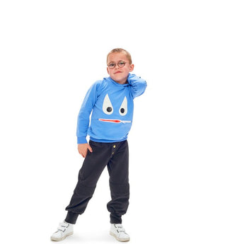Wauw Capow Blue Hoodie Boys Sweatshirt | Kids Fashion - My Little Thieves