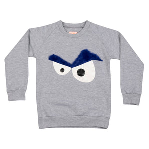 Wauw Capow Grey Blue Cooper Sweatshirt | Kids Fashion - My Little Thieves