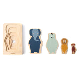 Wooden 4 - layer animal puzzle - My Little Thieves
