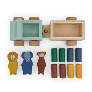 Wooden animal car with trailer - My Little Thieves