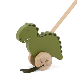 Wooden Push Along Toy - Dino and Rabbit - My Little Thieves