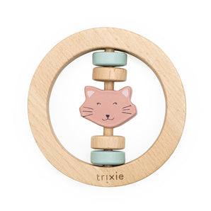 Wooden Round Rattle – Animal Designs - My Little Thieves
