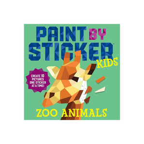 Workman Paint By Sticker Kids Zoo Animals | Sticker Art Activity Book - My Little Thieves