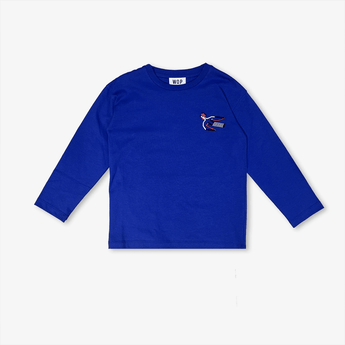 World Of Pop Children’s Blue Long Sleeve Birds Protect T Shirt | Organic Cotton - My Little Thieves