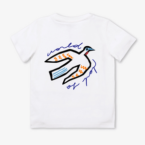 World Of Pop White Birds Protect Kids T Shirt | Organic Cotton Nature Print - My Little Thieves