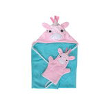 Zoocchini Baby Hooded Towel | Cotton Terry Absorbent Bath Wrap - My Little Thieves
