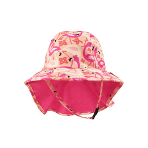 Zoocchini Flamingo Cape Sun Hat Upf 50+ | Kids Uv Protection Hat - My Little Thieves