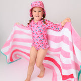 Zoocchini Girls Long Sleeve Swimsuit | Upf 50+ Sun Protection - My Little Thieves
